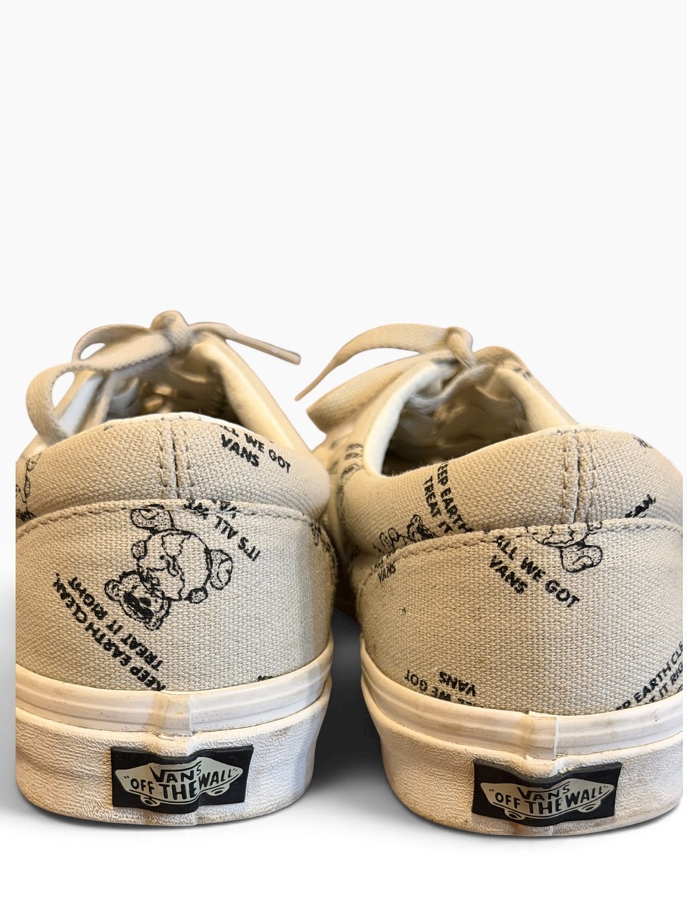 Vans Era World Code Teddy Bear Earth Day Sneakers Oatmeal Cream Unisex - Picture 4 of 11